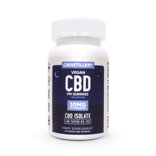 CBDistillery CBD Night-Time Gummies PM 30mg 750mg Isolate Melatonin