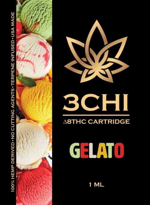 Buy 3Chi Delta 8 THC Vape Cartridge Gelato 1ml online