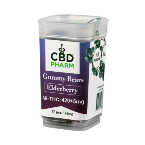 CBD Pharm Elderberry Delta 8 THC Gummy Bears 425mg