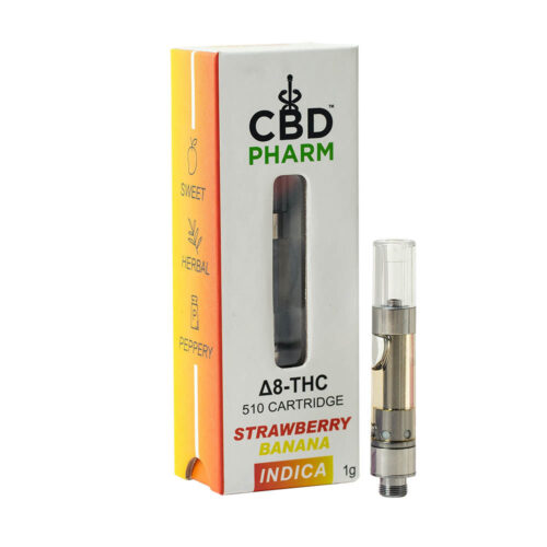 CBD Pharm Delta 8 THC Strawberry Banana Indica Cartridge