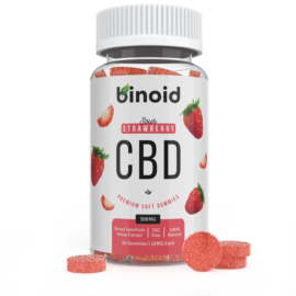Binoid CBD Sour Strawberry Fruit Gummies 300mg Hemp Organic buy online