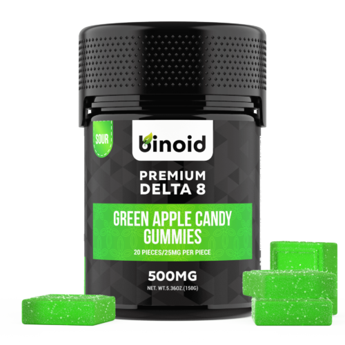 Delta 8 THC Gummies 500mg Green Apple Sour Candy Best Buy Online For Sale Discount Packaging