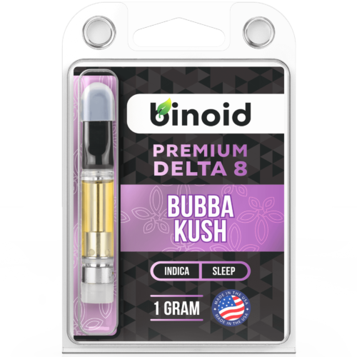 Buy Delta 8 THC Vape Cartridge Online Bubba Kush 1 gram Binoid For Sale best
