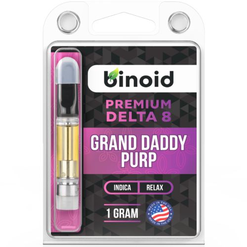 Delta 8 THC Vape Cartridge Grand Daddy Purp 1 gram Indica for sale buy online