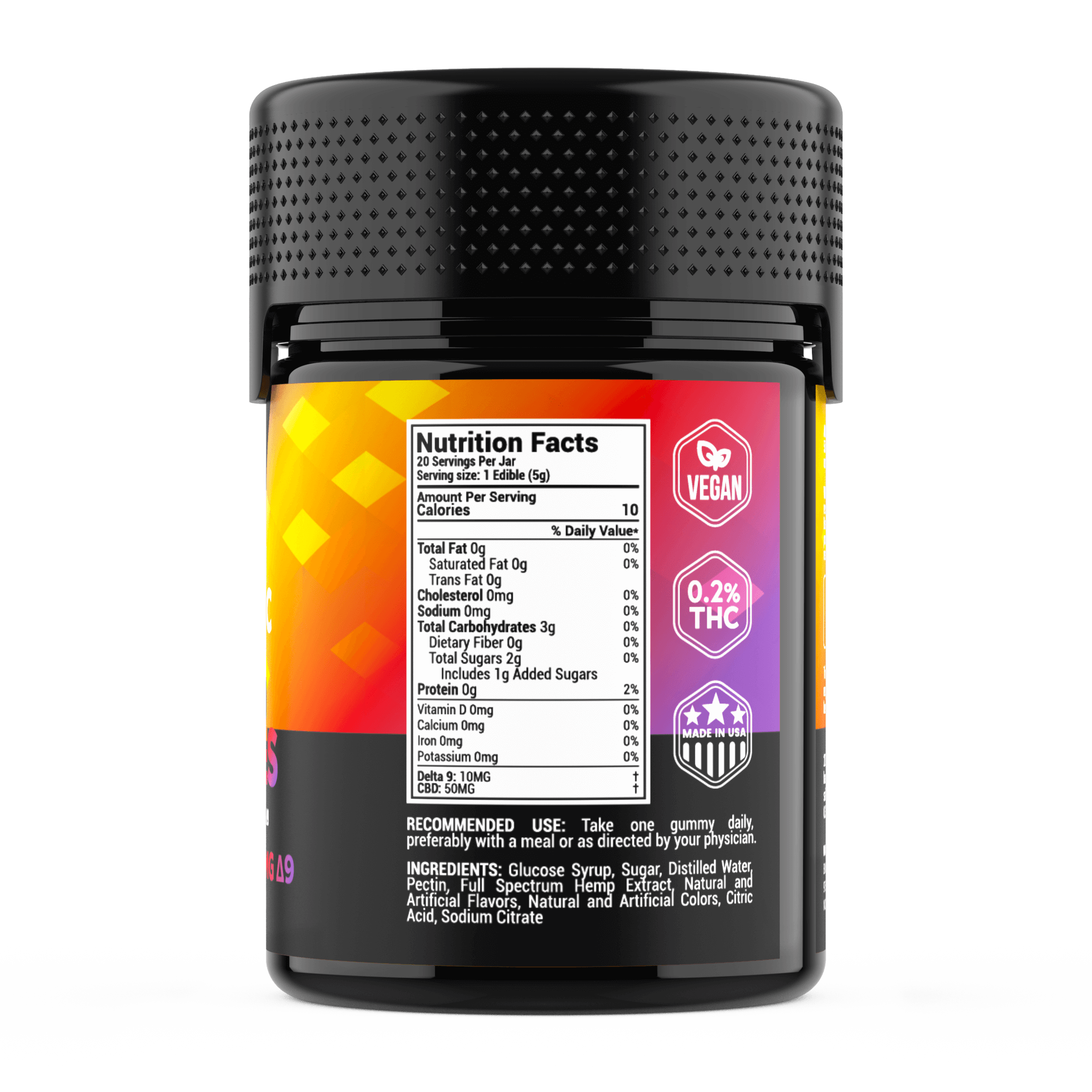 Delta 9 THC Gummies Mixed Flavor Nutritional Facts Ingredients 25mg Delta 9 THC Gummies Mixed Flavor Nutritional Facts Ingredients 25mg