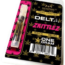 Hempire Direct Delta 8 THC Vape Cartridge Zkittlez Indica one Full Gram