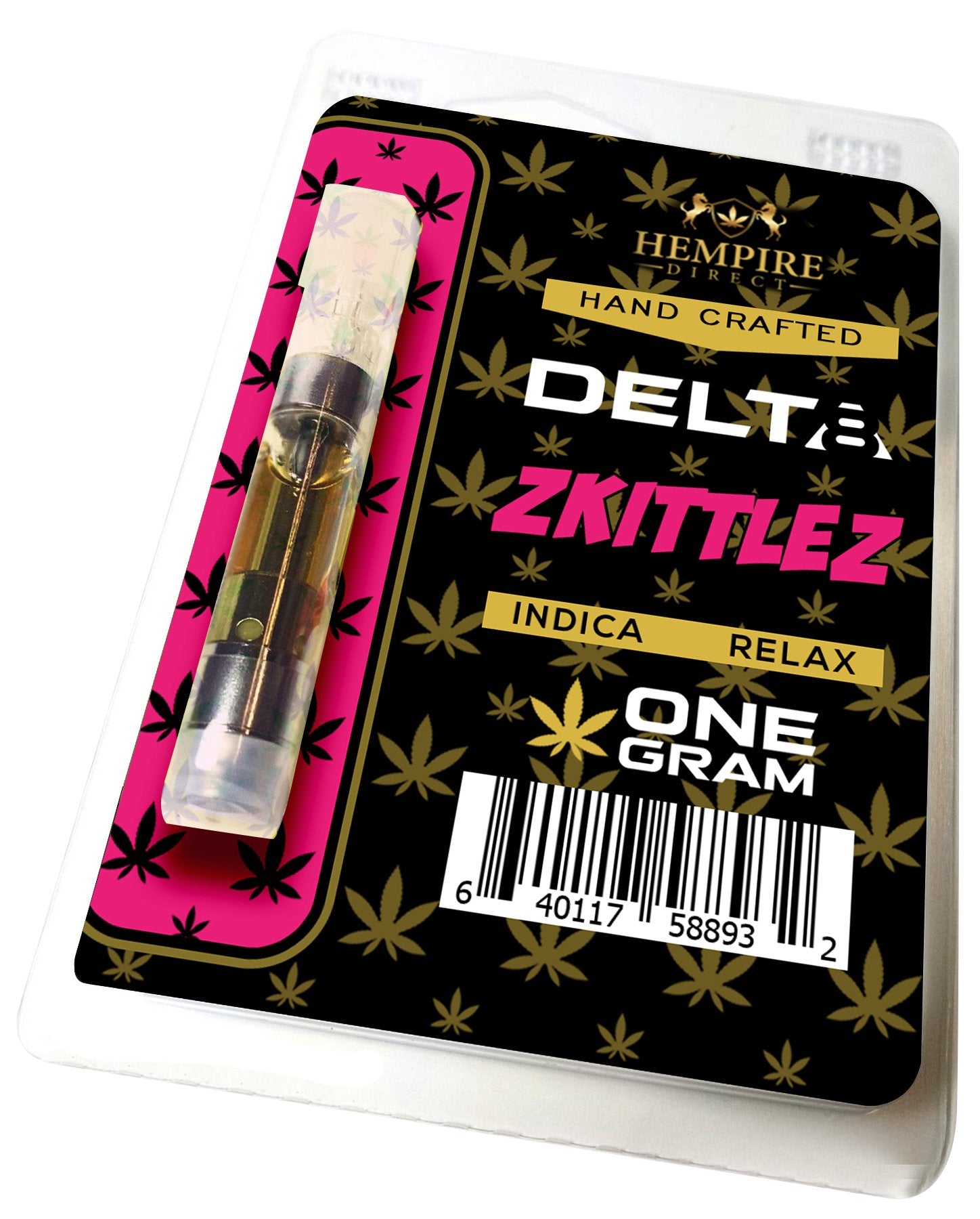 Hempire Direct Delta 8 THC Vape Cartridge Zkittlez Indica one Full Gram Hempire Direct Delta 8 THC Vape Cartridge Zkittlez Indica one Full Gram