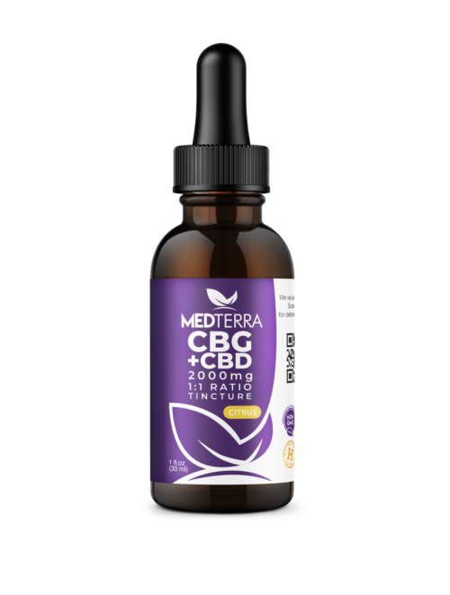 Medterra CBG Oil 2000mg Citrus CBD 1:1