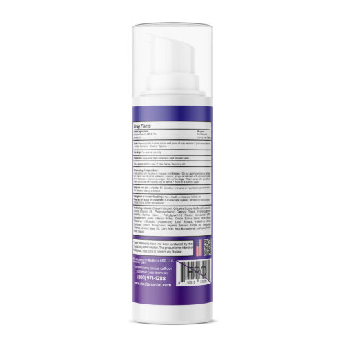 Medterra CBD Cream 250mg 750mg back ingredients supplement facts
