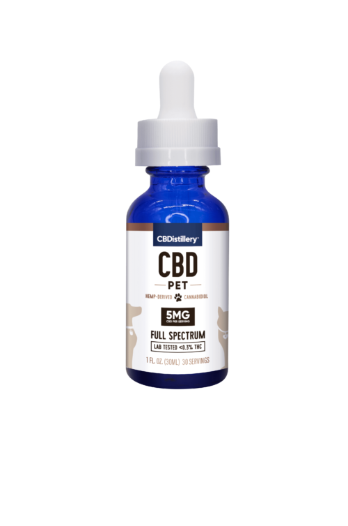 CBDistillery CBD Pet Oil 150mg Tincture For Dogs Cats Full Spectrum