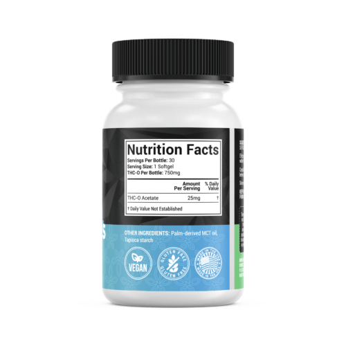 THC0 Softgel Capsules Nutritional Facts 25mg 750mg safest healthiest
