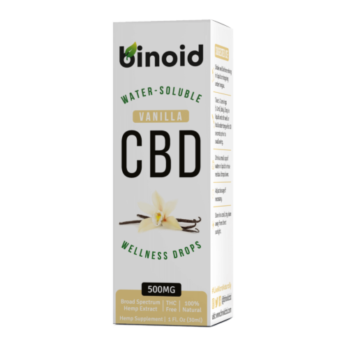 Water-Soluble CBD Oil Drops Vanilla Box Binoid 500mg